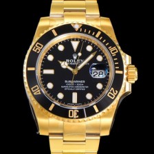 레플리카 [로렉스] 남성용 최신버전! 서브마리너 오토매틱 Cal.3135타입 18K 옐로우골드 40mm 블랙다이얼 rol57810  