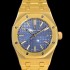 레플리카 [오데마피게] 남성용 하이엔드 37mm로얄오크 15450BA 블루 와플 다이얼 18K 옐로우골드 Cal.3120오토매틱 무브먼트 AUD6519  