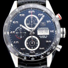 레플리카 [태그호이어] 남성용 TOP Grade Quality 까레라 크로노그래프 오토매틱 타키메터 블랙다이얼 TAG0103  