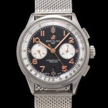 레플리카 [브라이틀링] 남성용 프리미에르 크로노그래프 7750 타입 오토매틱 42mm 메쉬밴드 블랙 다이얼 bre6021  