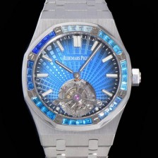 레플리카 [오데마피게] 남성용 로얄오크 Calibre 2924 투어빌론/수동기계식 41미리 금장 18K로즈골드 블랙다이얼 AUD75248  