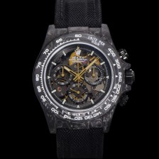 레플리카 [로렉스]남성용 데이토나 포지드카본 40mm 크로노그래프 오토매틱 Cal.4130 무브먼트 스켈레톤 다이얼 rol5371  