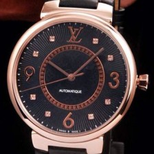 레플리카 [루이비통] 남성용 브라운 다이얼 탕부르 모노그램 Quartz Movement LOU4212  