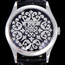 레플리카 [파텍필립]남성용 칼라트라바 인그레이빙 38미리 오토매틱 블랙다이얼 PAT45725  
