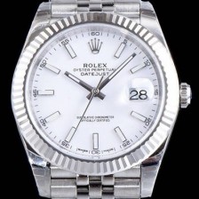 레플리카 [로렉스] 남성용 데이저스트 II m126334-0004 화이트 다이얼 야광 스틱 인덱스 스틸 브레이슬릿 오토매틱 무브먼트 ROL0304  