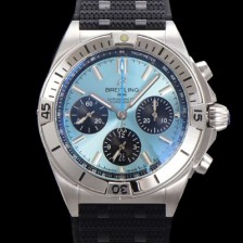 레플리카 [브라이틀링] 남성용 크로노맷 B01 오토매틱 ETA7750-2 타입 42mm 금장시계 우레탄줄 스카이블루다이얼 bre79236  