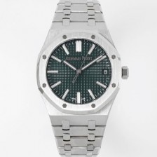 레플리카 [오데마피게] 남성용 로얄오크 셀프와인딩 15510ST.OO.1320ST.09 41mm 오토매틱 Cal.4302 무브먼트 그린 와플 다이얼 aud6545  