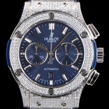 레플리카 [휴블렛] 남성용 클레식 퓨전 521.NX.1171.LR.1104 최상급 쥬얼 다이아몬드 세팅 크로노그래프 블루 다이얼 오토매틱 무브먼트 HUB0201  