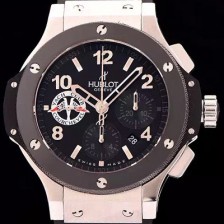레플리카 [휴블렛] 남성용 빅뱅 44mm 스틸 세라믹 버전 블랙다이얼 HUB0401  