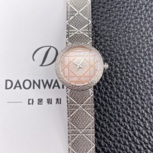 레플리카 
[디올] 여성용 라디드 사틴 25mm 쿼츠 무브먼트 핑크 자게 다이얼 dio1012  