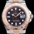 레플리카 [로렉스] 남성용 요트마스터 로즈골드116621 투톤콤비 팩토리 1:1 베스트 에디션 브라운 다이얼 ROL0300  