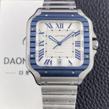 레플리카 [까르띠에] 남성용 산토스 드 까르띠에 워치 WSSA0047 라지 39.8mm 오토매틱 9015 무브먼트 실버 다이얼 car69392  