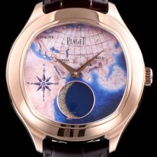 레플리카 [피아제] 남성용 블랙-타이 BLACK -TIE G0A40560 퀸터센셜리 엠퍼라도 XL 18K 로즈골드 문페이즈 픽첼 다이얼 오토매틱 무브먼트 PIA4251  