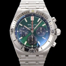 레플리카 [브라이틀링] 남성용 크로노맷 B01 오토매틱 ETA7750-2 타입 42mm 메탈줄 그린다이얼 bre05296  