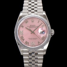 레플리카 [로렉스] 남성용 데이저스트 m126234 로마인덱스 36mm 오토매틱 Cal.3235 무브먼트 핑크 다이얼 rol5358  