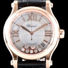 레플리카 [쇼파드] 여성용 베스트셀러!!해피 스포츠 274808-5001 36MM 스테인리스 스틸 다이아몬드UP!! 고급스러운 18K로즈골드 케이스 화이트 다이얼 오토매틱 무브먼트 CHO0240  