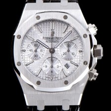 레플리카 [오데마피게] 남성용 로얄오크 데일리워치 강추!! 26320ST.OO.1220ST.02 크로노그래프 화이트 실버 와플 다이얼 신형 ETA 7750B-2 신형 레귤레이터 무브먼트 AUD0200  