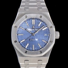 레플리카 [오데마피게] 남성용 하이엔드 37mm로얄오크 15450ST 블루 와플 다이얼 Cal.3120오토매틱 무브먼트 AUD6508  