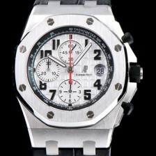 레플리카 [오데마피게] 남성용 로얄오크 오프쇼어 26170ST.OO.D305CR.01 블랙 테마 에디션!!크로노그래프 화이트 와플 다이얼 오토매틱 무브먼트 AUD0250  