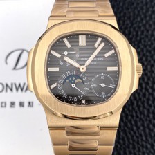 레플리카 [파텍필립] 남성용 하이엔드 노틸러스 5712/1R-001 문페이즈 오토매틱 Cal.240 PS 타입 40mm 메탈줄 브라운 다이얼 pat2283  