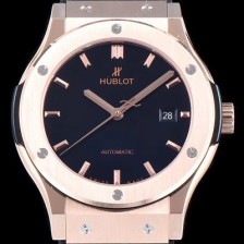 레플리카 [휴블렛] 남성용 클레식 퓨전 511.OX.1181.LR 데일리워치 심플하고 클래식한 타입!! 18k 로즈골드 케이스 블랙 다이얼 블랙 레더스트랩 오토매틱 무브먼트 HUB0243  