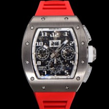 레플리카 [리차드밀레] 남성용 RM11-FM 티타늄 케이스/스텐레스 스틸 베젤 크로노그래프 50mm 오토매틱 무브먼트 스켈레톤 다이얼 ric0250  