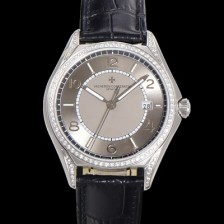 레플리카 [바쉐론 콘스탄틴] 남성용 피프티식스 Ref.4600E 오토매틱 1326 타입 40mm 보석/큐빅 가죽줄 그레이 다이얼 vac1147  