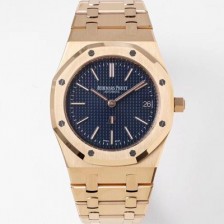 레플리카 [오데마피게] 남성용 하이엔드 로얄오크 15202OR.OO.1240OR.01 엑스트라 씬 18K 로즈골드 39mm 오토매틱 Cal.2121타입 블루 다이얼 aud6570  