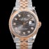 레플리카 [로렉스] 남성용 904L스틸!! 2023신형 데이져스트 36mm II m126231 !! 로즈골드 그레이 다이얼 브레이슬릿 신형 Cal.3235 오토매틱 무브먼트 ROL19325  