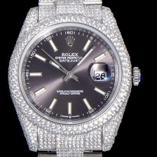 레플리카 [로렉스]남성용 데이져스트 오토매틱 41mm 다이아몬드 그레이다이얼 ROL33388  