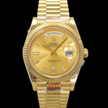 레플리카 [로렉스] 남성용 New 데이데이트 m228238-0005 무게187g 18K 옐로우골드 40mm 오토매틱 Cal.2836-2 타입 샴페인 바게트 다이얼 rol5395  
