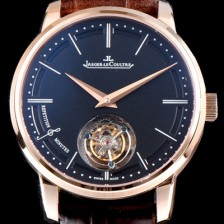 레플리카 [예거르쿨트르] 남성용 마스터 울트라 씬 1313520 미닛 리피터 플라잉 투르비옹 18K 로즈골드 블랙 다이얼 아시안 투어빌론 탑재 무브먼트 JAG0411  