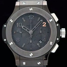 레플리카 [휴블렛] 남성용 빅뱅 올블랙 44mm 아워 글라스 템퍼스 블랙다이얼 HUB0441  