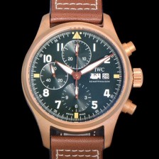 레플리카 [아이더블유씨] 남성용 파일럿 워치 브론즈 IW387902 스핏파이어 크로노그래프 41미리 그린다이얼 오토매틱 무브먼트 IWC53355  