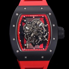 레플리카 [리차드밀레] 남성용 RM055 블랙 PVD코딩 스켈레톤 다이얼 러버 스트랩 기계식 수동형 무브먼트 RIC07178  