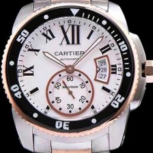 레플리카 [까르띠에] 남성용 칼리브 드 까르띠에 다이버 화이트 다이얼 CAR0051  