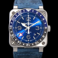 레플리카 [벨엔로즈] 남성용 BR0393 다이버 스틸 오토매틱 ETA2836-2 타입 42mm 가죽줄 블루 다이얼 bel84498  