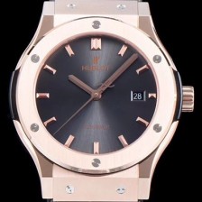 레플리카 [휴블렛] 남성용 클레식 퓨전 511.OX.7180.LR 데일리워치 심플하고 클래식한 타입!! 그레이 썬더스트 다이얼 블랙 레더스트랩 오토매틱 무브먼트 HUB0241  