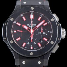 레플리카 [휴블렛] 남성용 빅뱅 301.CI.1123.GR 빅뱅 44mm 에디션 올블랙 레드 다이얼 오토매틱 무브먼트 HUB2142  