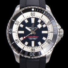 레플리카 [브라이틀링 뉴 다이버워치] 남성용 슈퍼오션 44mm 오토매틱 ETA2824-2 타입 크로노미터 우레탄줄 세라믹베젤 블루다이얼  bre74824  