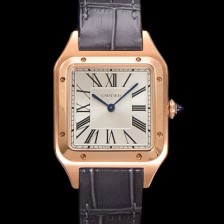 레플리카 [까르띠에] 남여공용 산토스 WGSA0021 쿼츠 43.5mm M 사이즈 18K 로즈골드 화이트 다이얼 car69325  