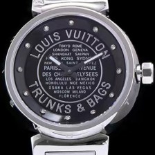 레플리카 [루이비통] 남성용 탕부르 블랙 다이얼 쿼츠 무브먼트 LOU4204  