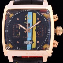 레플리카 [태그호이어] 남성용 뉴 모나코 컨셉 24 크로노그래프 스티브 맥퀸 한정판 로즈골드 TAG4210  