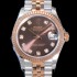 레플리카 [로렉스] 여성용 2021신상 데이져스트 오토매틱 ETA2824-2688 31mm 18K로즈골드 메탈줄 브라운 다이얼rol35714  