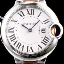 레플리카 [까르띠에] 남성용 발롱블루 드 까르띠에 33mm사이즈 화이트 다이얼쿼츠 무브먼트 CAR0020  