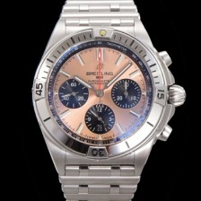 레플리카 [브라이틀링] 남성용 크로노맷 B01 오토매틱 ETA7750-2 타입 42mm 메탈줄 핑크다이얼 bre61734  