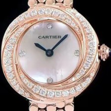 레플리카 [까르띠에] 여성용 하이 주얼리 워치 쉘 다이얼 다이아몬드 주얼리 세팅 쿼츠 무브먼트 CAR0102  