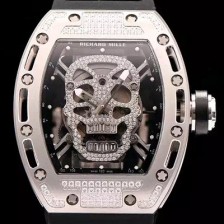 레플리카 [리차드밀레] 남성용 리차드밀레 RM052 뚜르비용 스컬 워치 1:1 수공 맞물림 형식의 쥬얼세팅 스켈레톤&해골무늬 다이얼 오토매틱 무브먼트 RIC0404  