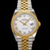 레플리카 [로렉스] 남성용 데이저스트 m126233 18K 옐로우골드 로마인덱스 36mm 오토매틱 Cal.3235 무브먼트 화이트 다이얼 rol5365  
