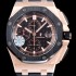 레플리카 [오데마피게] 남성용 NEW MOVT UP!! 로얄오크 오프쇼어 26401RO.OO.A002CA.02 18K 로즈골드 블랙 세라믹 베젤 크로노그래프 블랙 와플 다이얼 오토매틱 무브먼트 AUD0200  